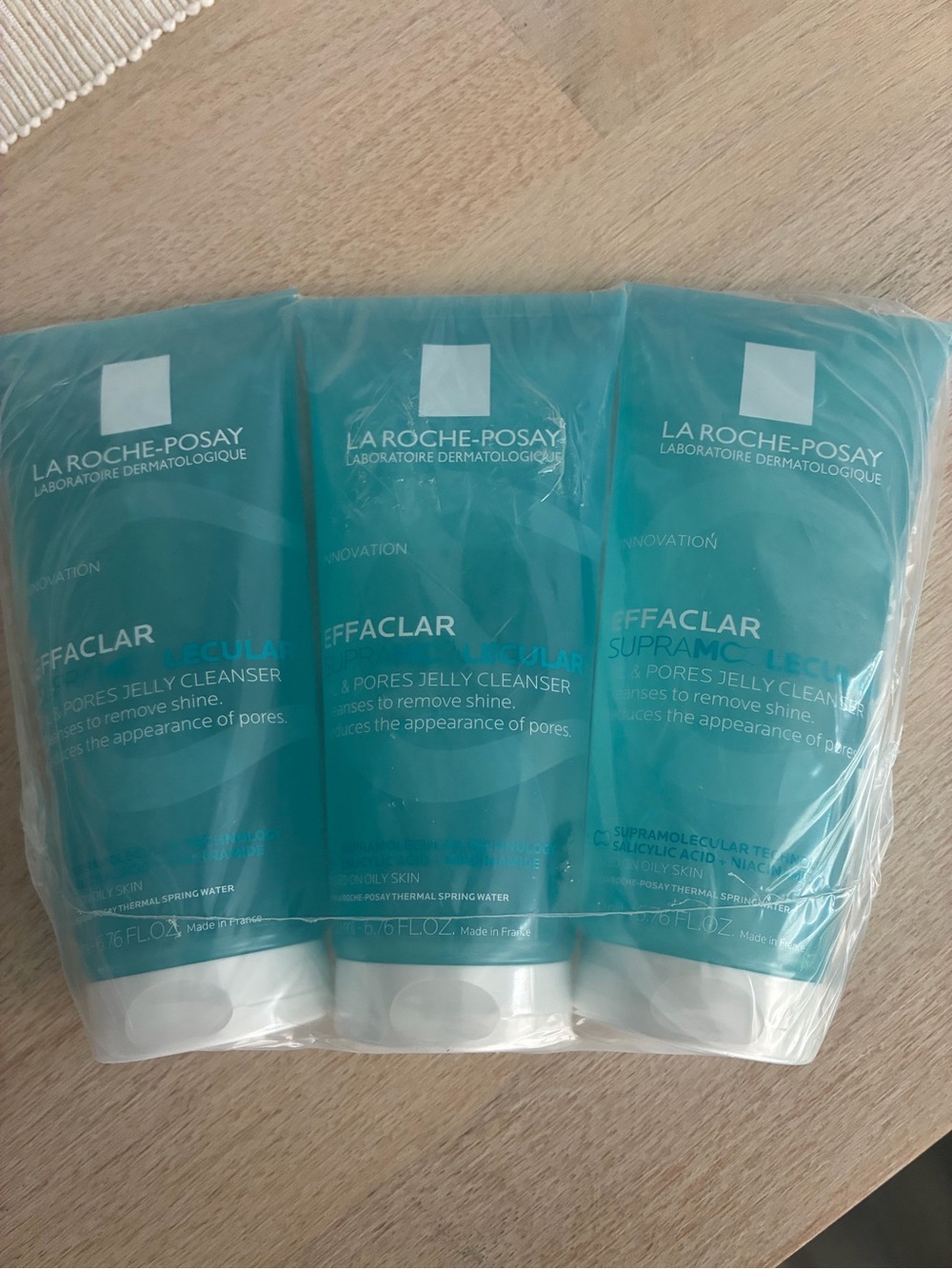 La Roche Posay Effaclar Supramolecular Oil Absorbing Acne Face Wash •3 pack•